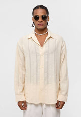 Essence of Life Cheesecloth Shirt in Beige