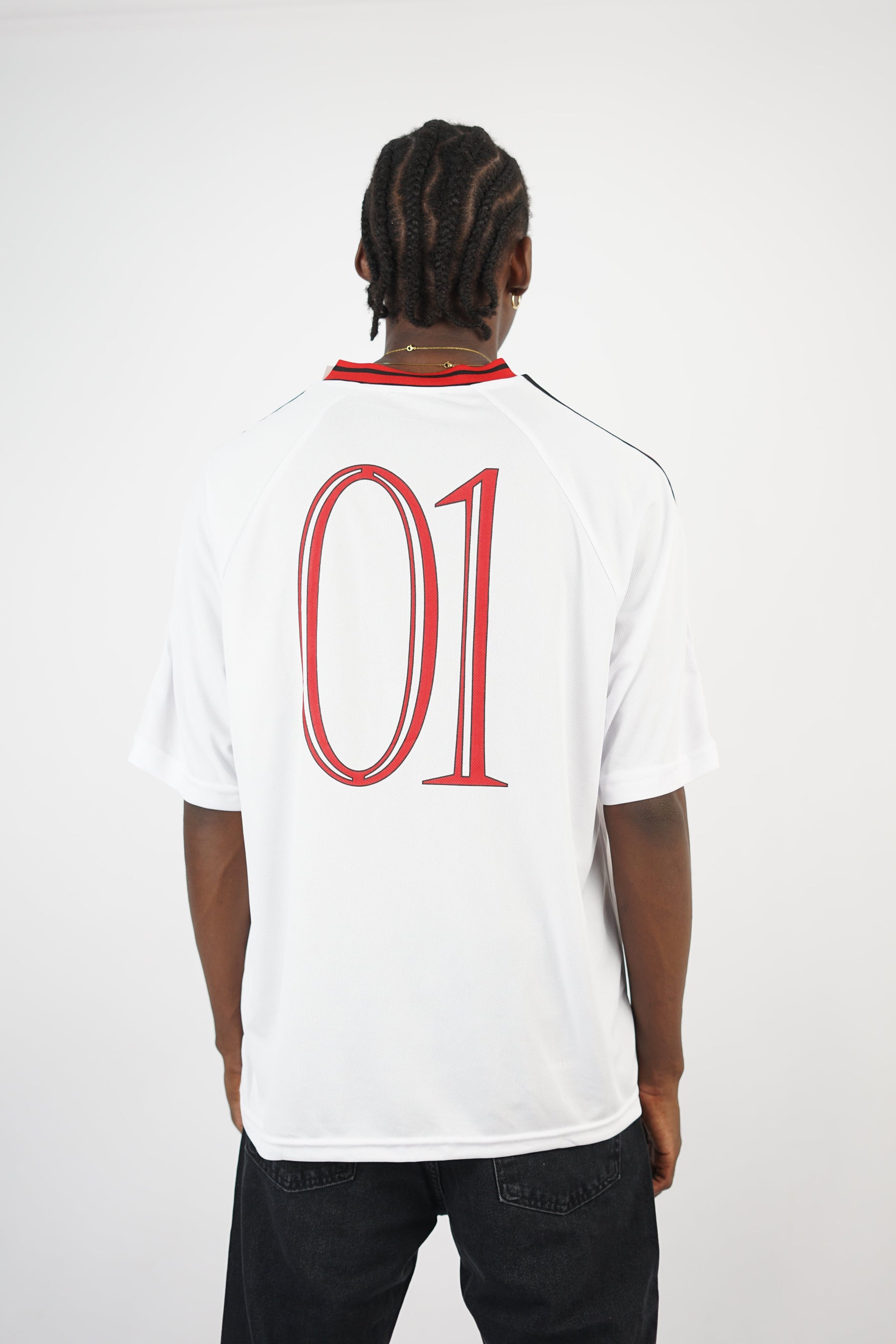 Vamos Limited Edition Star Club Mesh Jersey T-shirt in White