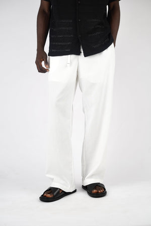 Garm Island Linen Hemp Pants in White