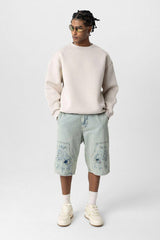 Vamos Premium Oversized Sweatshirt in Beige