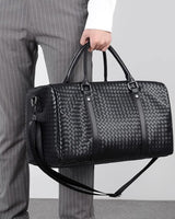 Venta woven duffel bag in black