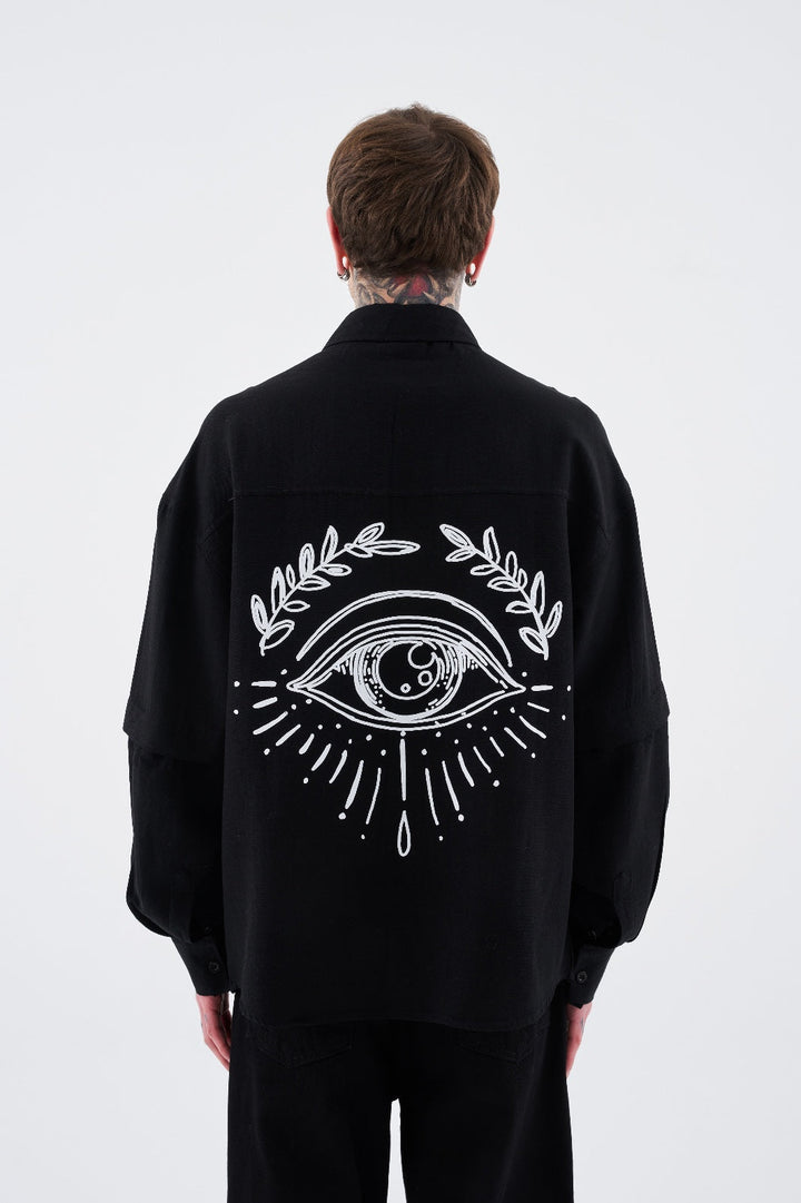 Machinist detachable Shirt in Black