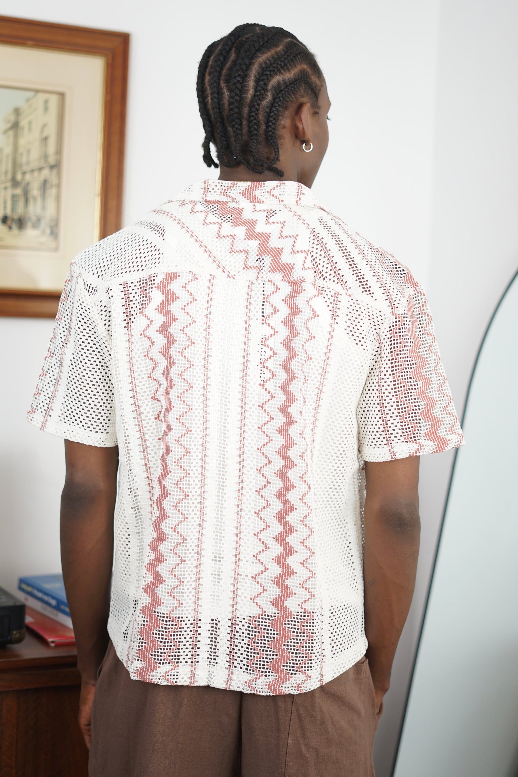 Massimo Cariño crotchet shirt in maroon