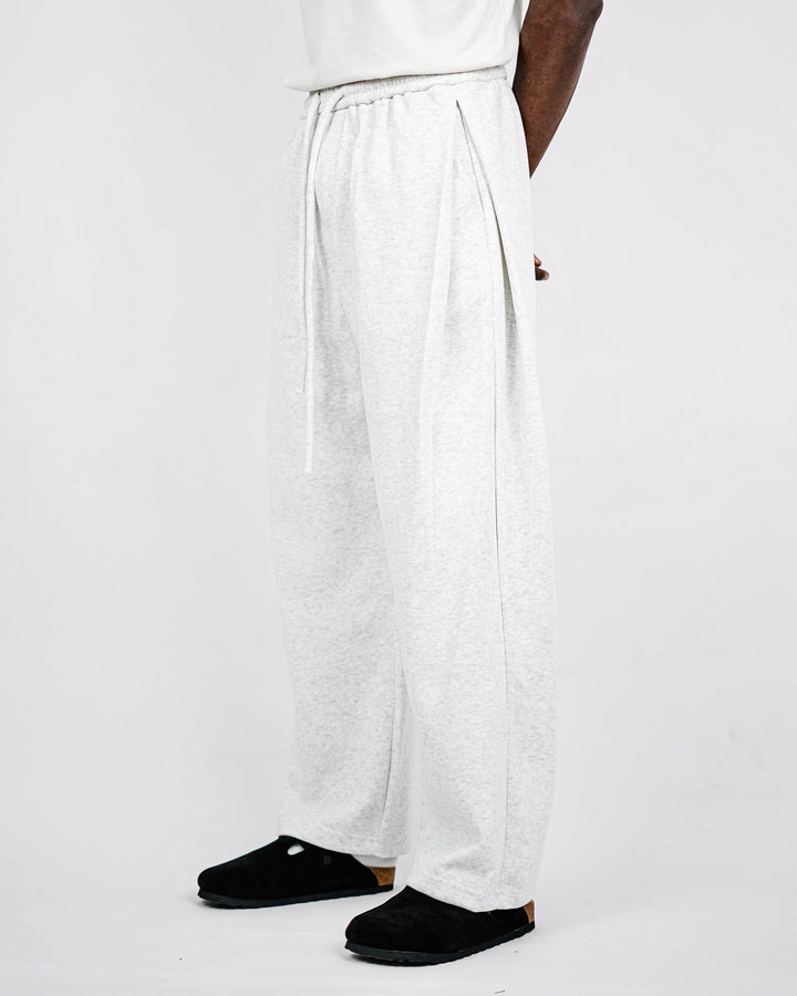 Nuclear Fussion Hakama Drawstring Sweat Pants in Light Grey