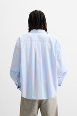 Garm Island Detachable Sleeve Striped Shirt