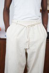 Essence of Life Baggy Linen Pants in Ecru