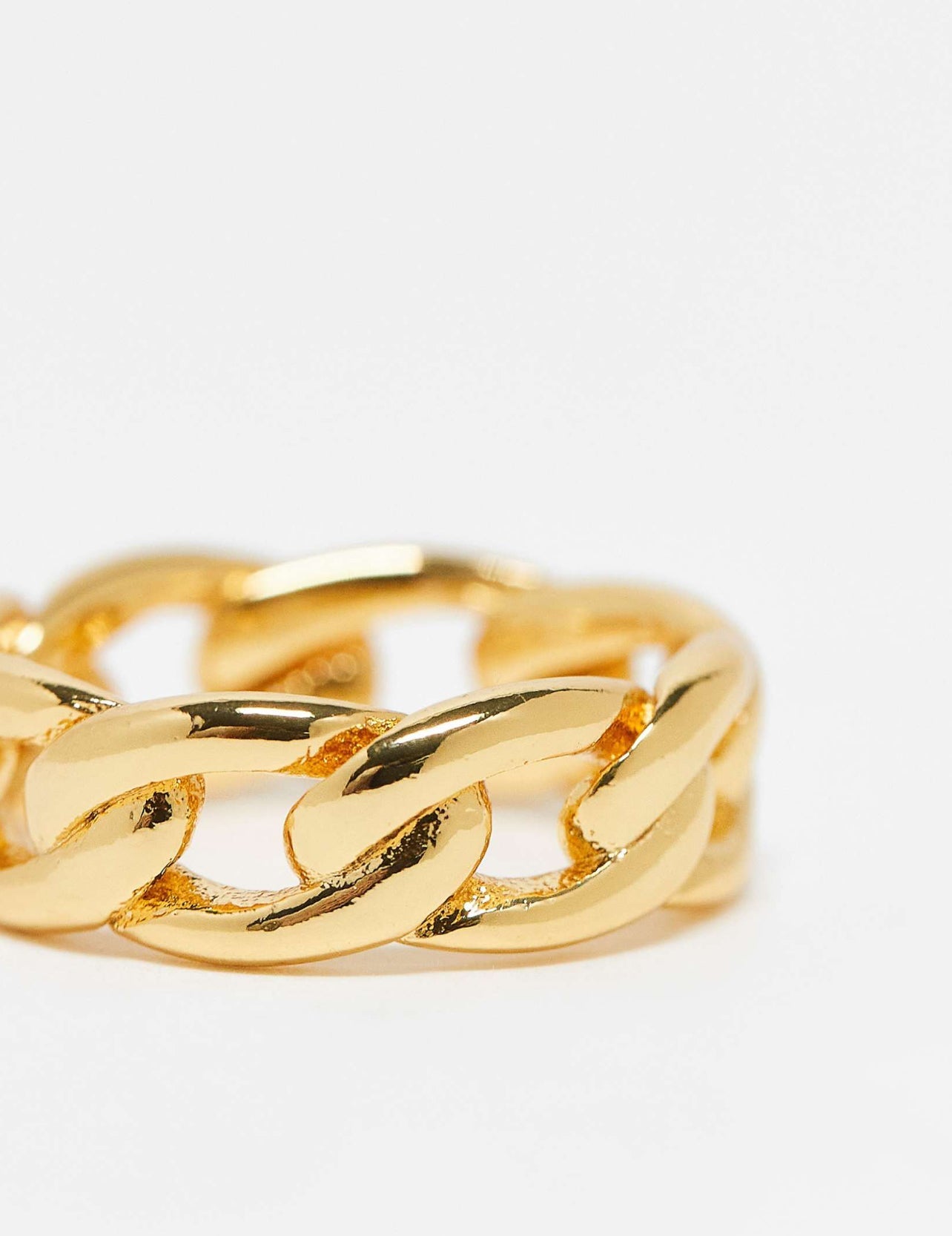 Cuban link chain ring