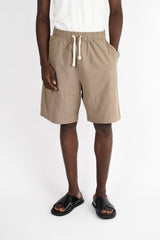 Vamos Linen Shorts in Brown