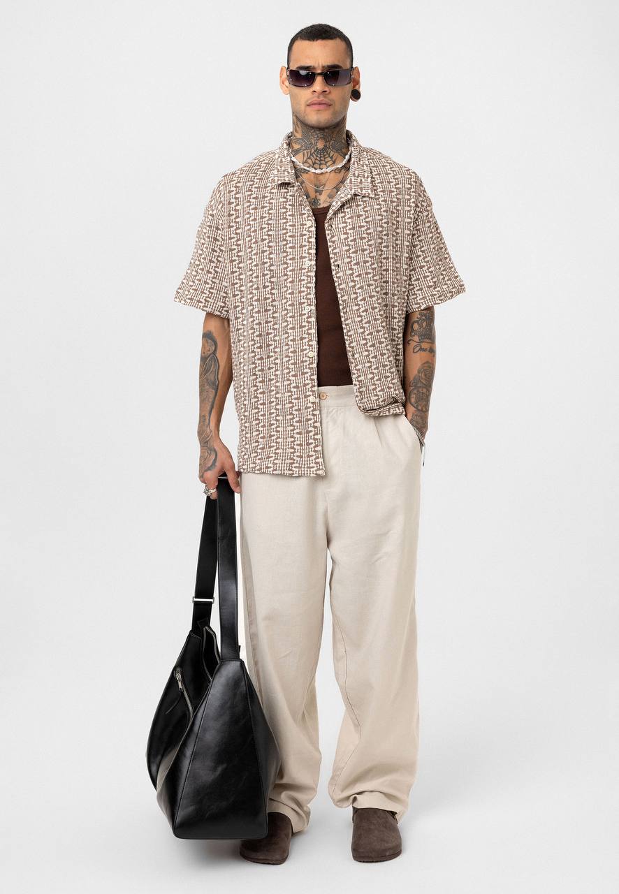 Essence of Life Comfort Aster Shirt in Brown
