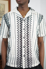Massimo Cariño crotchet shirt in black