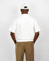 M Studio Knot Detail  Polo Shirt in White