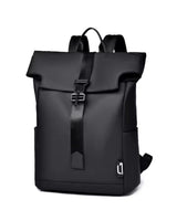 Consigned flap over backpack bag in black