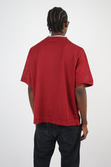 Vamos Premium League Mesh Jersey T-shirt in Burgundy