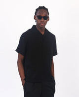 GIESTO spring short sleeve shirt in black