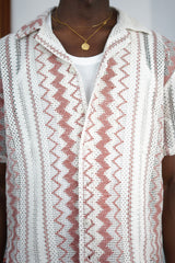 Massimo Cariño crotchet shirt in maroon