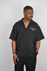 2morrow Last Supper Short Sleeve Revere Shirt in black