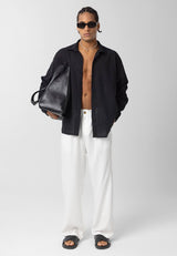 Essence of life oversized cotton shirt in black
