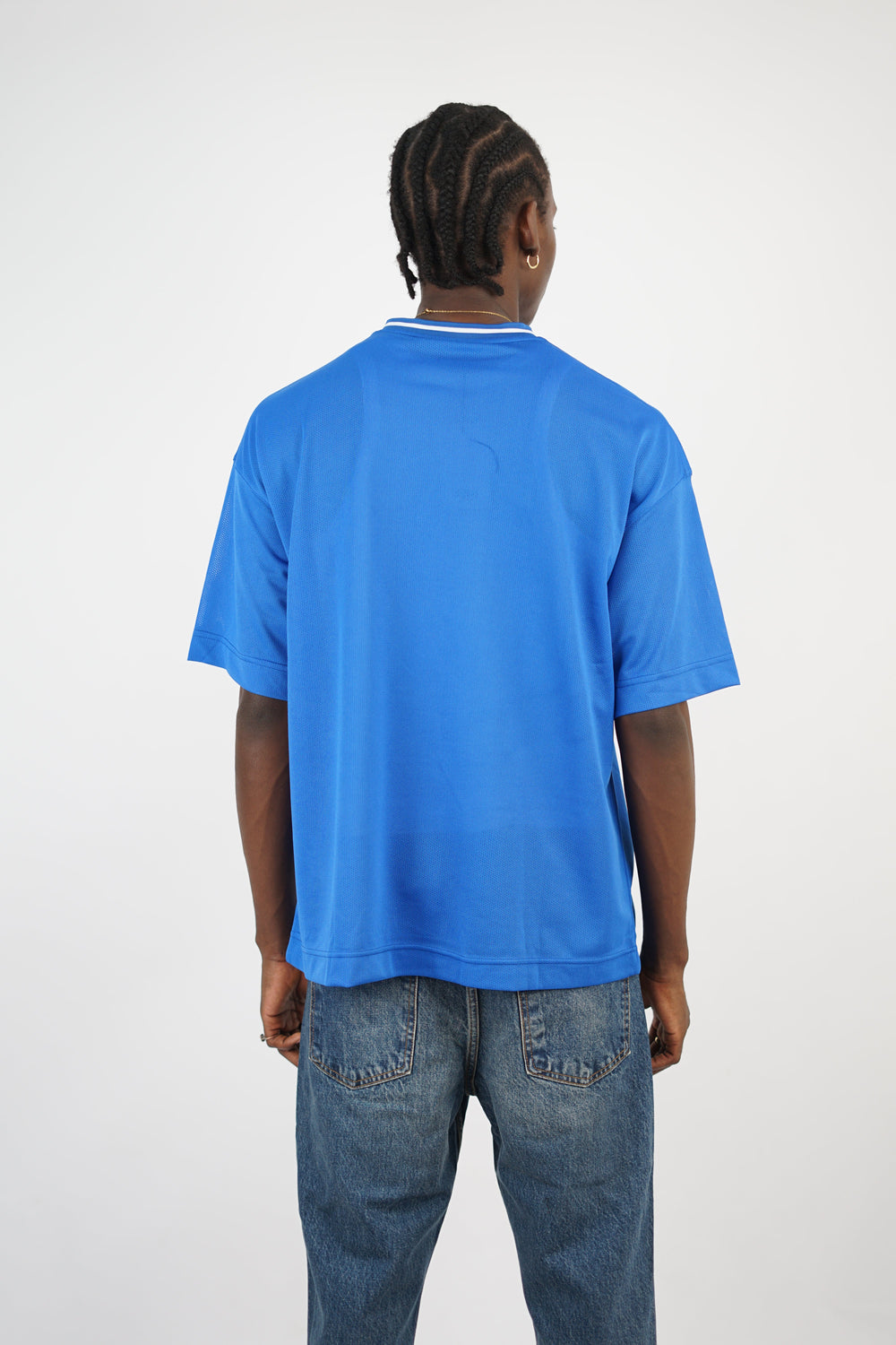 Vamos Premium League Mesh Jersey T-shirt in Blue