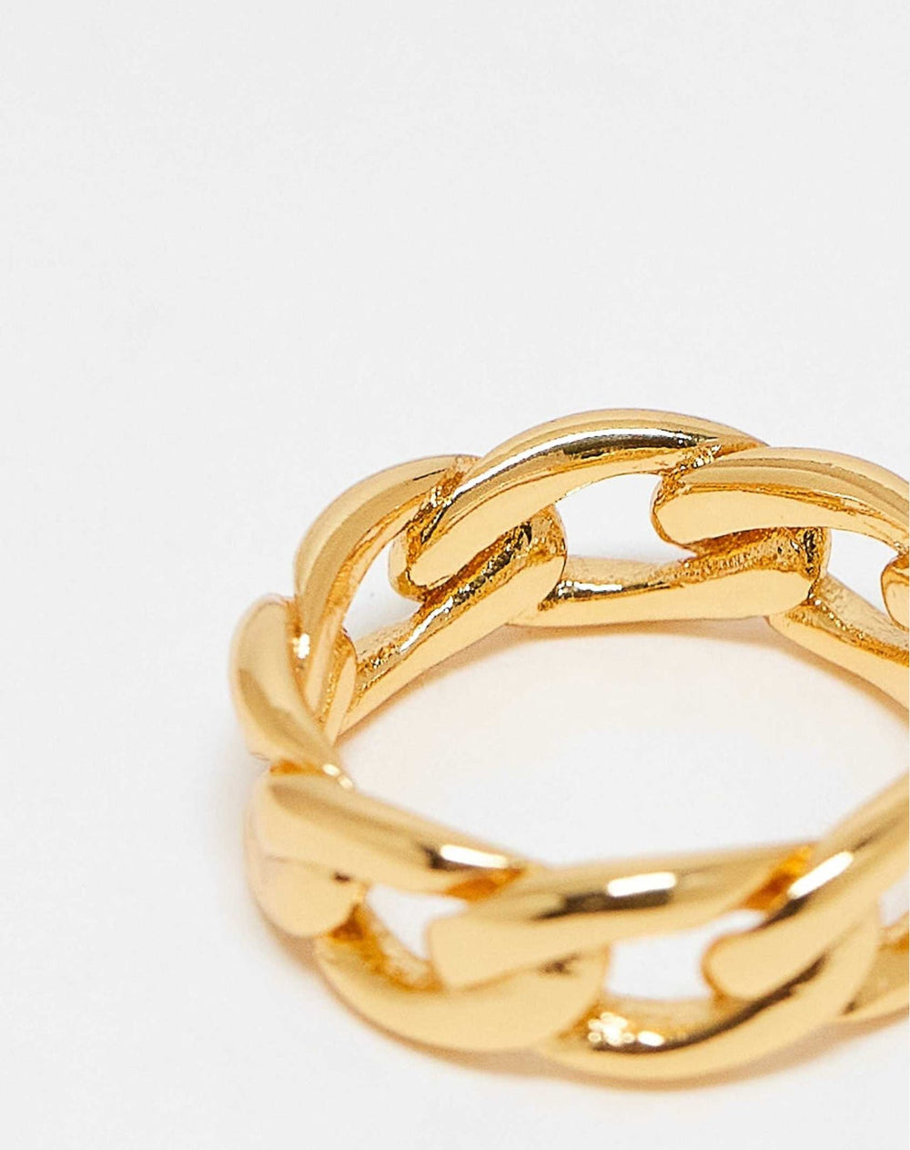 Cuban link chain ring