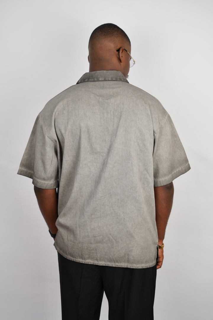 2morrow Floral Revere Shirt in Khaki