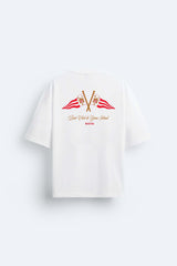 Garm Island Limited Edition Boat Club Flag T-shirt in White