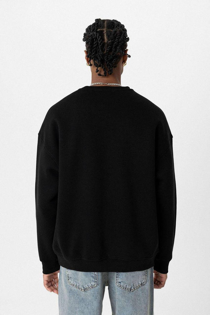 Vamos Premium Oversized Sweatshirt in Black