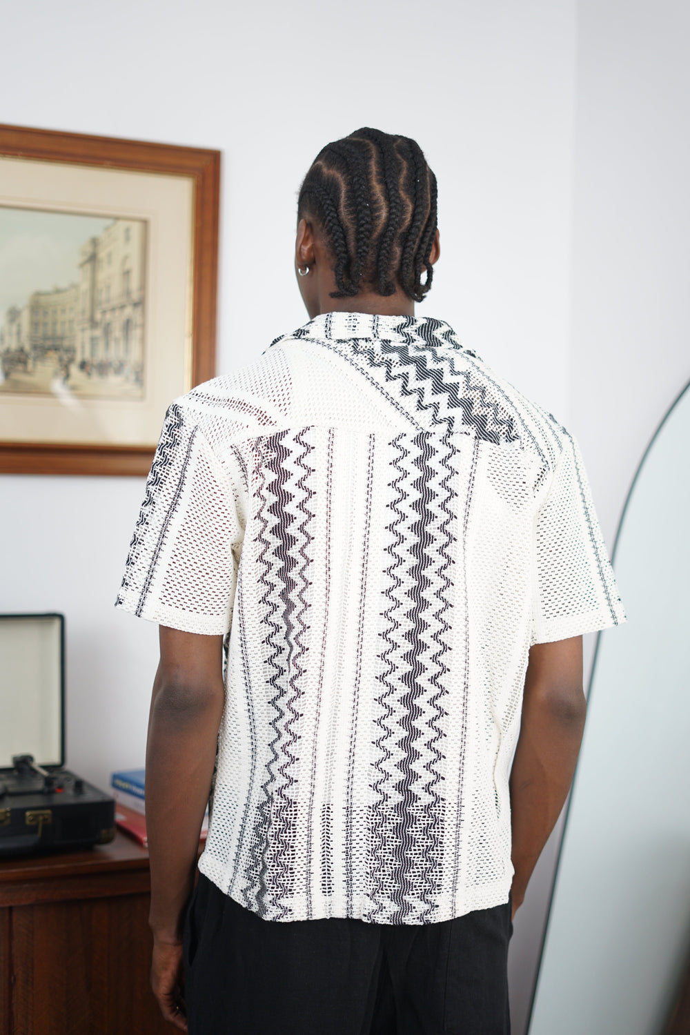 Massimo Cariño crotchet shirt in black