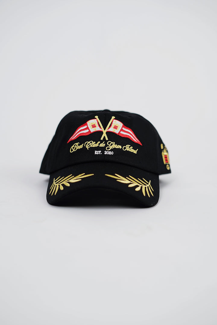 Garm Island Boat Club Panel Cap in Black