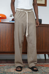 Essence of Life Baggy Linen Pants in Coffee