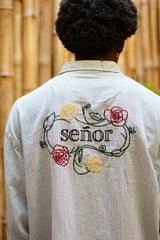 Giesto Senor Embroidery Shirt in Blue