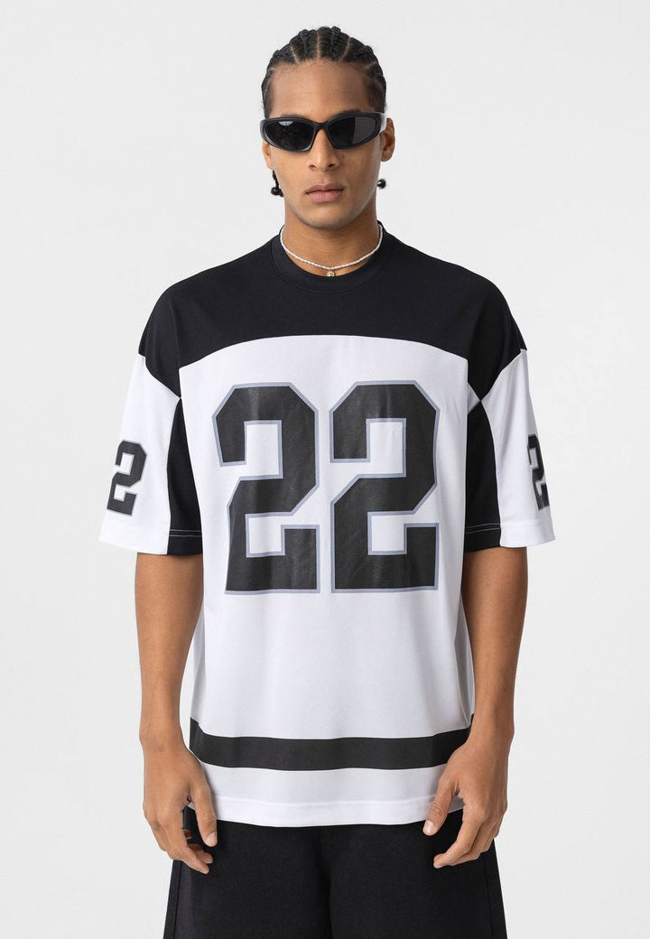 Essence of Life Mesh Jersey T-shirt in White