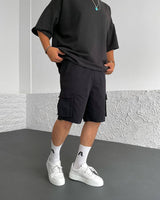 Difransel cargo shorts in black