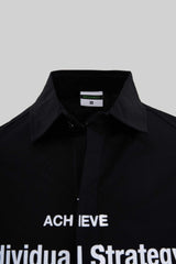 Machinist Contrast Print Oversized Shirt in Black