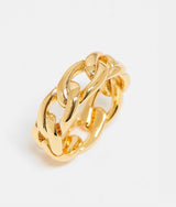 Cuban link chain ring