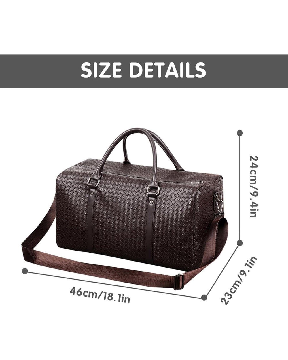 Venta woven duffel bag in brown