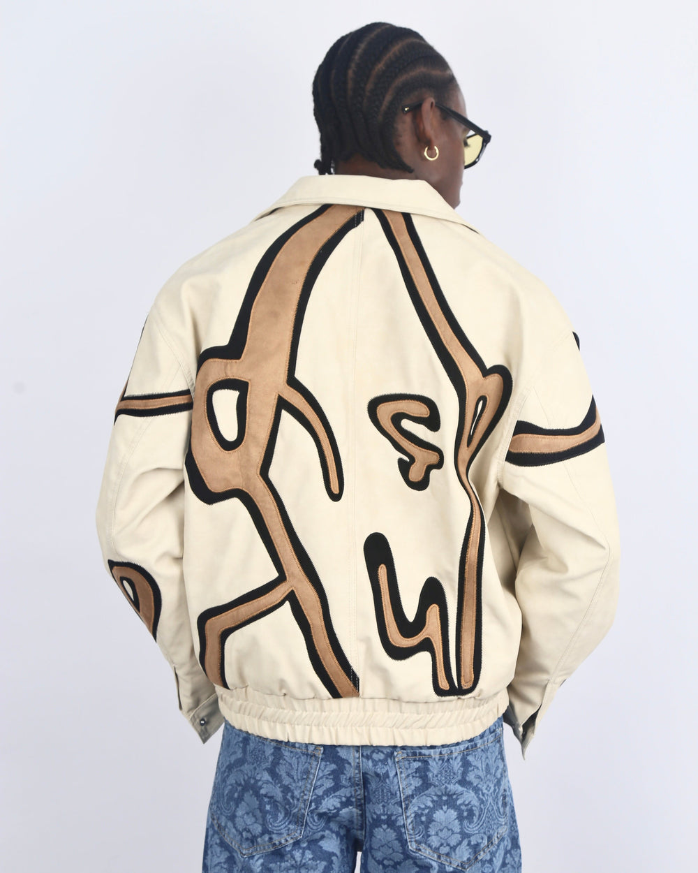 RETRO CLUB PUFFER JACKET IN BEIGE
