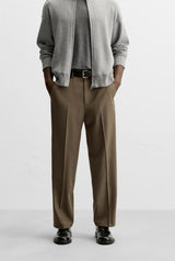 Garm Island Formal straight Pants in khaki