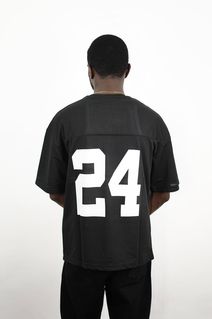 Vamos young studios mesh jersey t-shirt in black