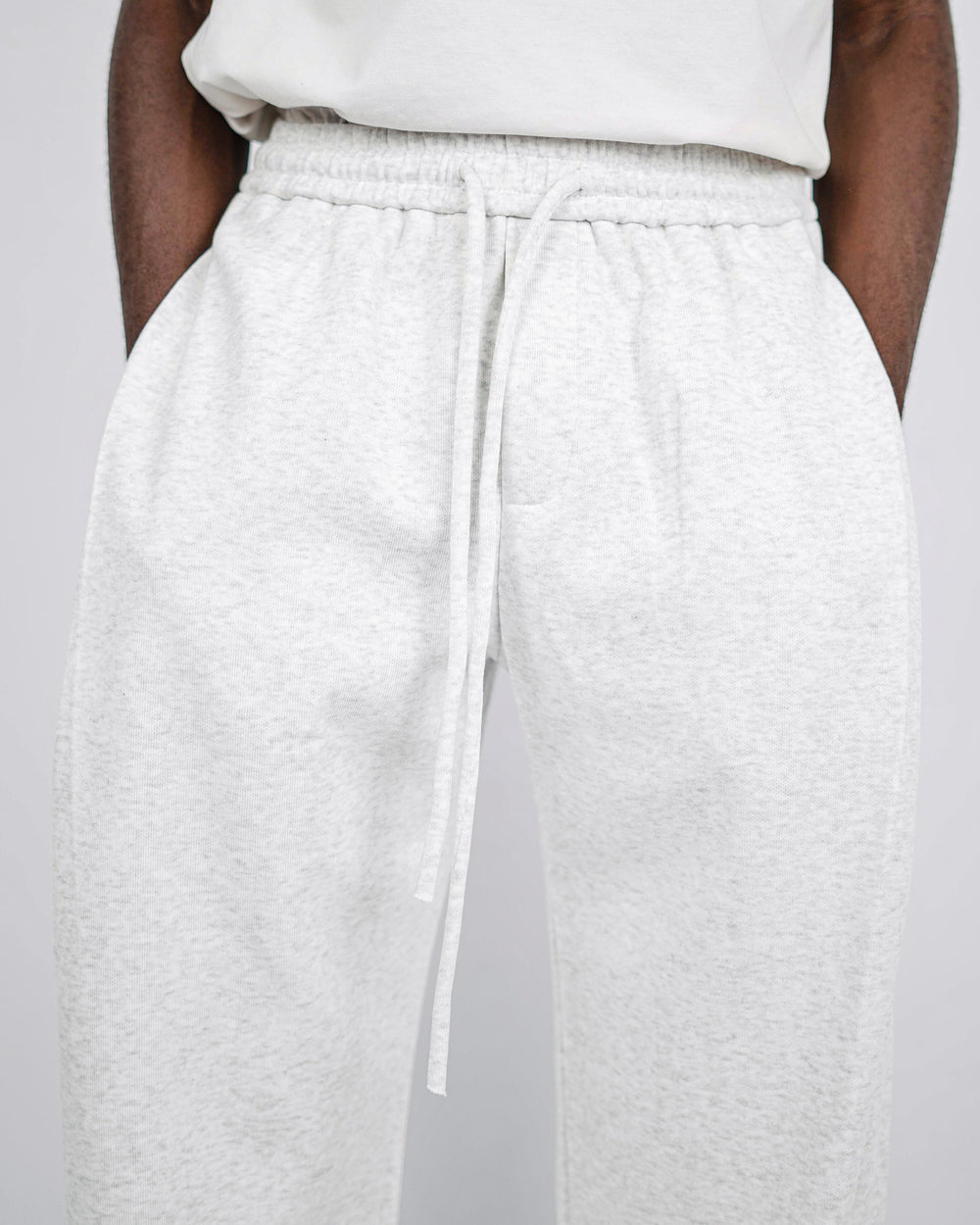 Nuclear Fussion Hakama Drawstring Sweat Pants in Light Grey