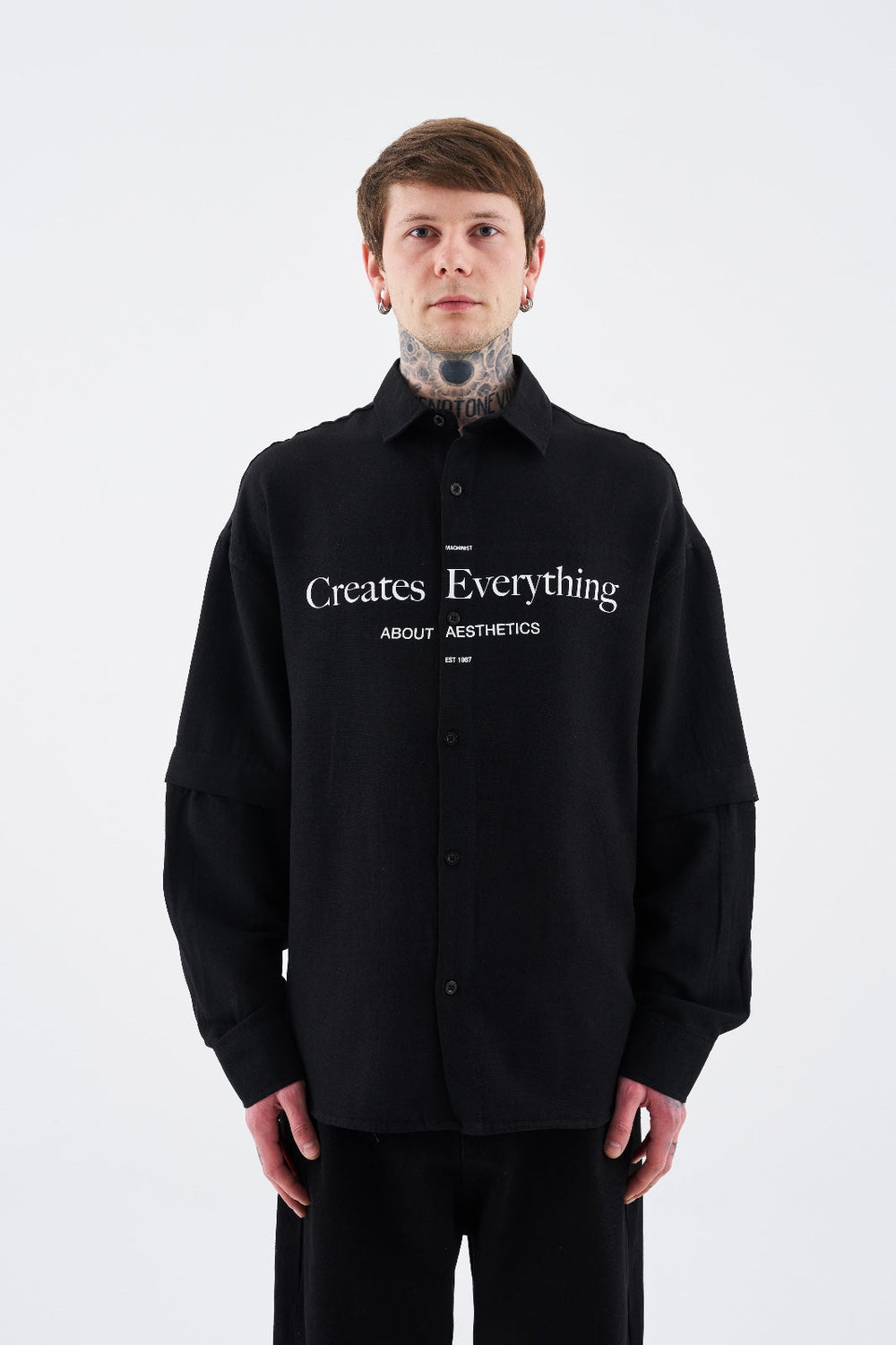 Machinist detachable Shirt in Black