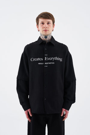 Machinist detachable Shirt in Black
