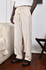 Essence of Life Baggy Stripe Pants in Beige