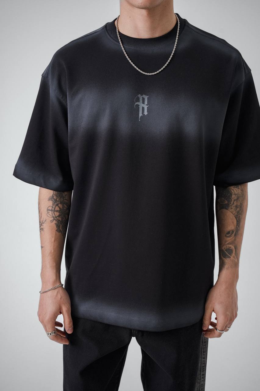 Retro Club Be Different Backprint T-shirt in Black