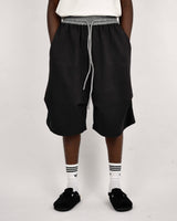 Nuclear Fussion layered Sweat Shorts in Black