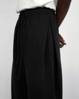 Nuclear fussion Hakama Drawstring Sweat Pants in Black