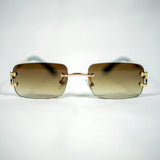 Pronged Square Frame Sun glasses in gradient