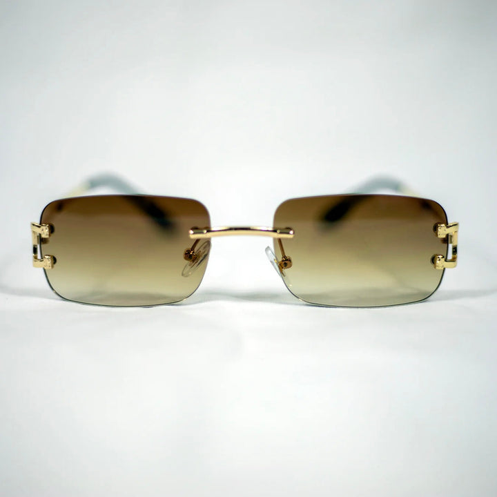 Pronged Square Frame Sun glasses in gradient