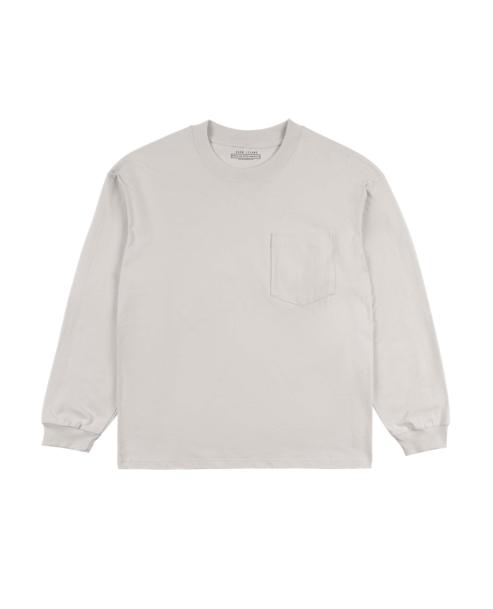 Garm Island Cotton Crew Neck Longsleeve Shirt in Sand