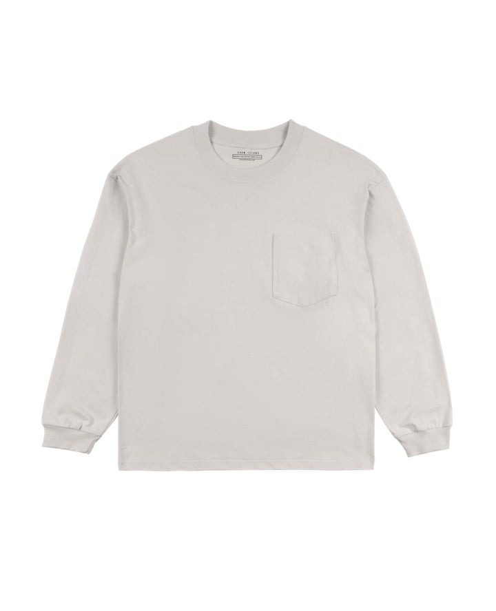Garm Island Cotton Crew Neck Longsleeve Shirt in Sand