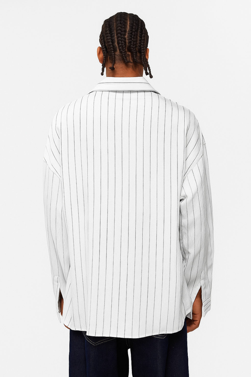 Essence of Life Pinstripe Shirt in White